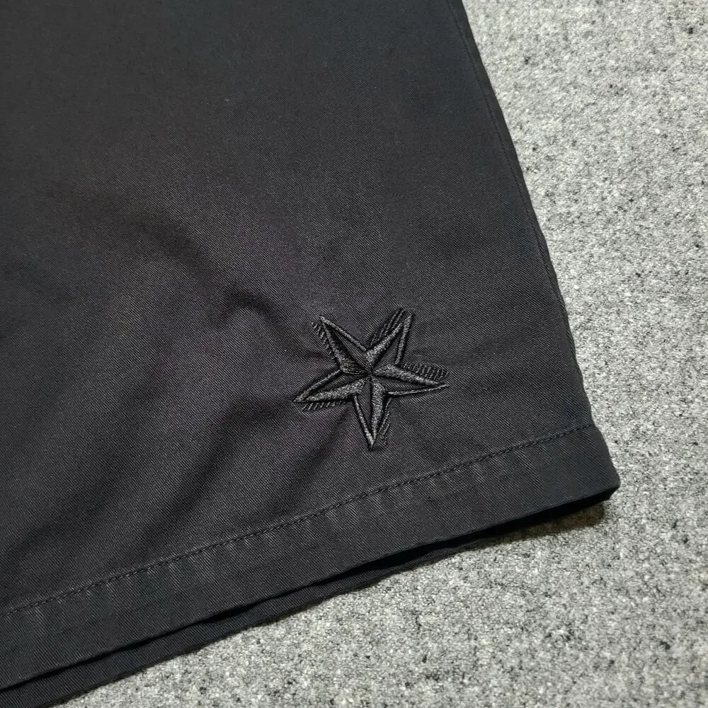 Vintage Y2K No Fear Shorts Mens 40 Black Skater Grunge Baggy Streetwear Punk